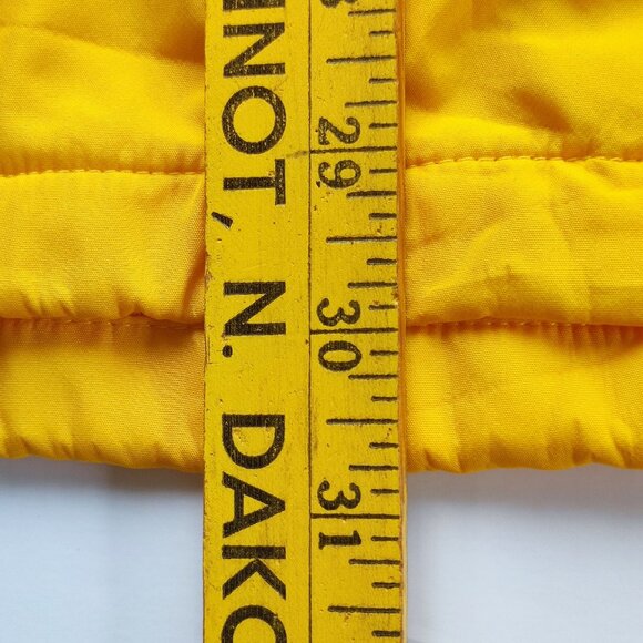 Columbia Vintage rain coat vest yellow with blue design men's - Picture 10 of 10